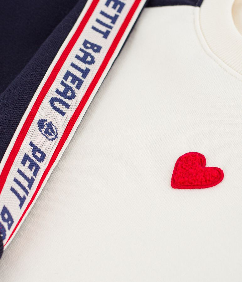 Sudadera infantil de algod&oacute;n crudo MILK