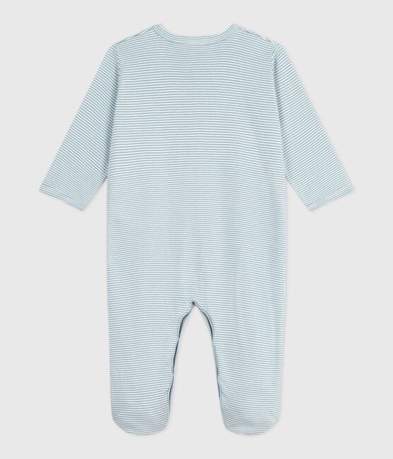 Pijama de algodón milrayas para bebé ADRIATIC/ MARSHMALLOW