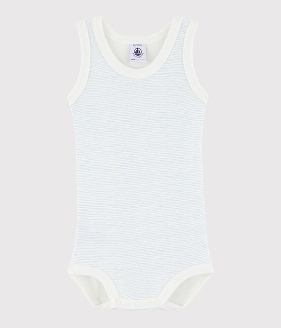 Bodi sin mangas de bebé niño blanco LAIT/ OXYGENE