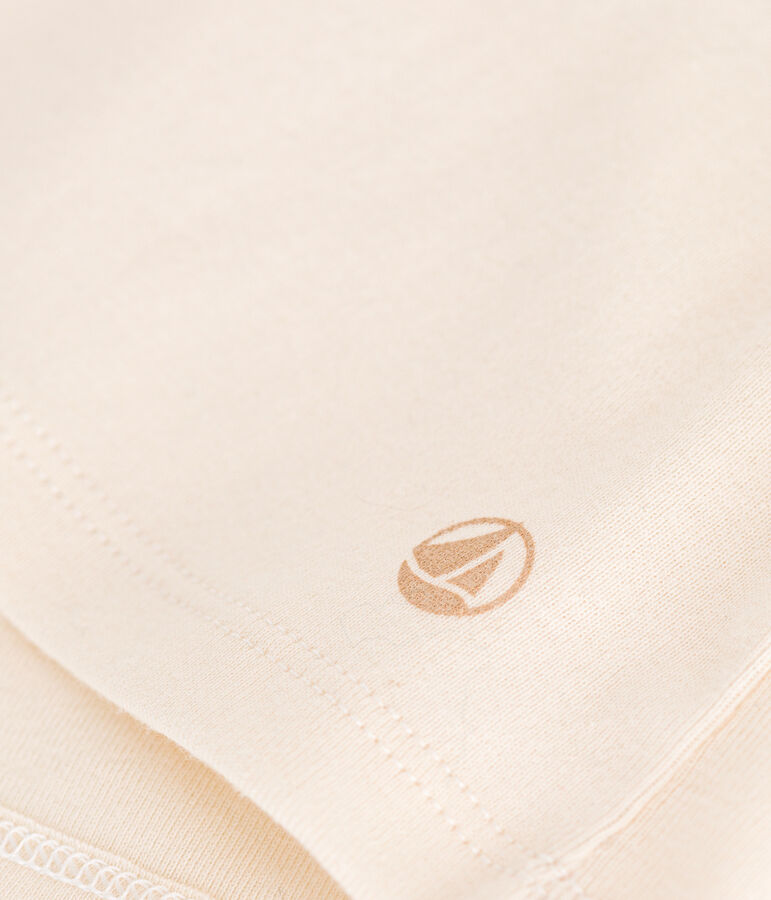 Camiseta de algod&oacute;n de manga corta para ni&ntilde;a crudo