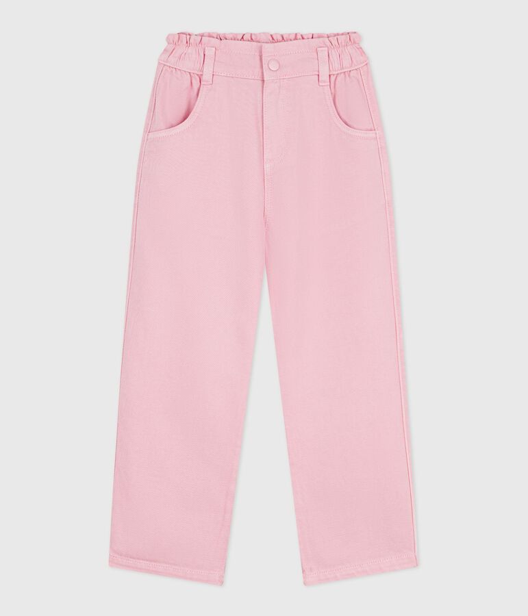 Pantal&oacute;n infantil de algod&oacute;n rosa