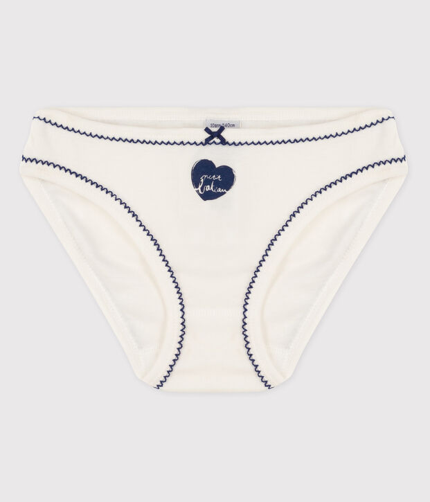 Braguita de algod&oacute;n de ni&ntilde;a blanco