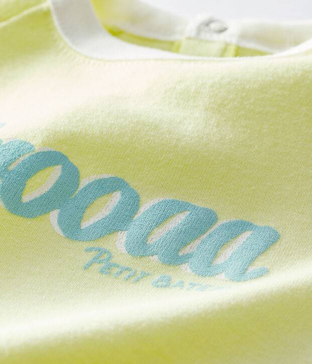 Camiseta de manga corta para beb&eacute; ni&ntilde;o amarillo