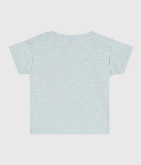 Camiseta de manga corta de punto flameado para bebé verde BULLE