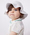Pelele de algodón de manga corta con cuello y estampado de lunares para bebé blanco MARSHMALLOW/blanco MULTICO