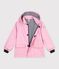 Chubasquero ic&oacute;nico liso infantil rosa