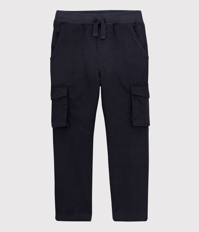 Pantal&oacute;n de corte normal de gabardina de ni&ntilde;o azul