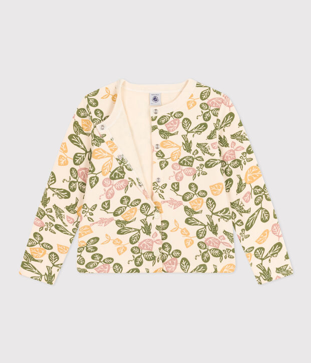 C&aacute;rdigan de algod&oacute;n para ni&ntilde;a crudo/multicolor