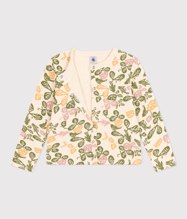 C&aacute;rdigan de algod&oacute;n para ni&ntilde;a crudo/multicolor