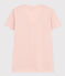 Camiseta LA RECTA de algodón con cuello de pico para mujer rosa SALINE