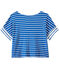 Camiseta oversize de rayas para mujer azul PERSE/blanco MARSHMALLOW