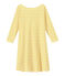 Vestido con rayas de mangas 3/4 para mujer blanco MARSHMALLOW/amarillo SHINE