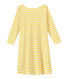 Vestido con rayas de mangas 3/4 para mujer