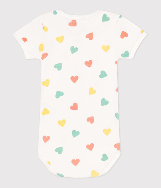 Body estampado de algodón de manga corta para bebé azul MARSHMALLOW/ AQUATIC