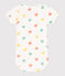 Body estampado de algodón de manga corta para bebé azul MARSHMALLOW/ AQUATIC