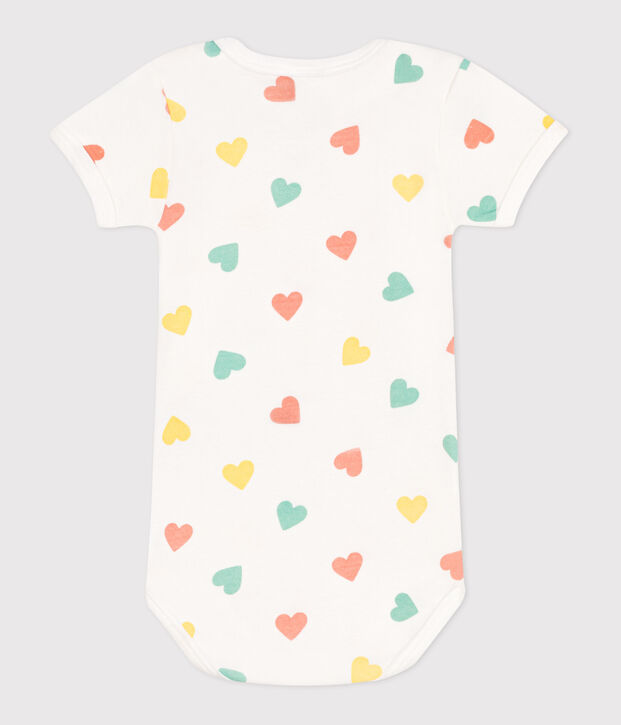 Body estampado de algod&oacute;n de manga corta para beb&eacute; azul/azul
