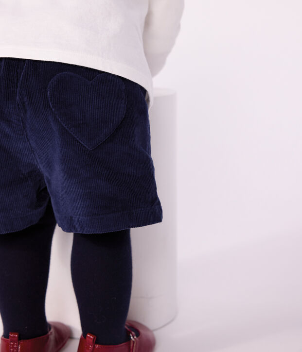 Shorts lisos de terciopelo para beb&eacute; SOIR