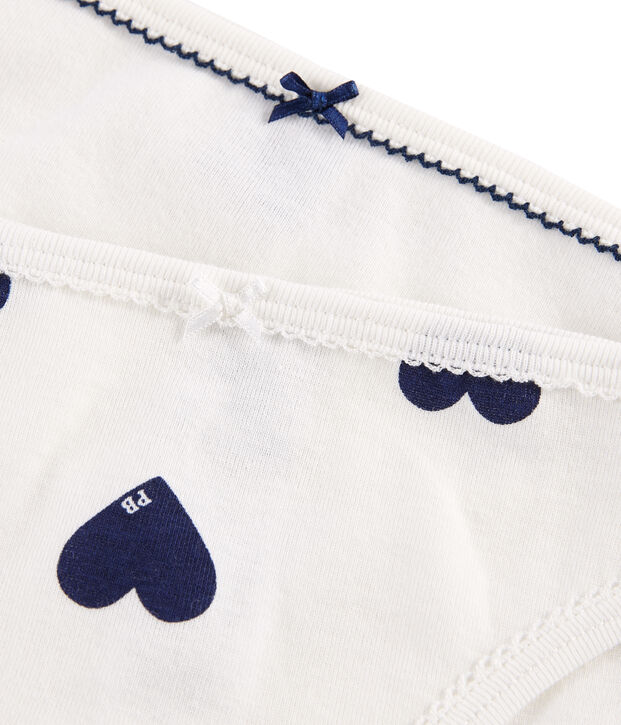 Lote de 2 braguitas de corazones para mujer multicolor