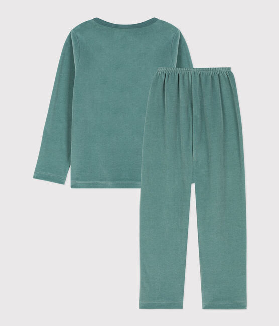 Pijama de terciopelo para niño/niña azul BRUT/blanco MULTICO