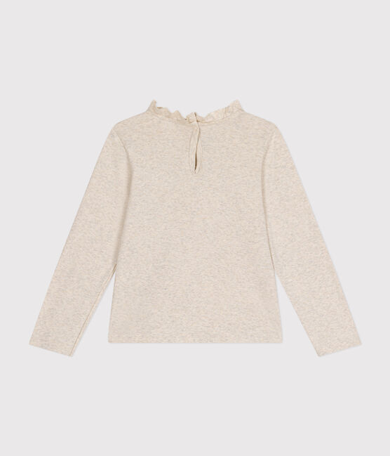 Camiseta de manga larga de punto para niña beige MONTELIMAR CHINE