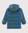 Impermeable infantil unisex de cuadros azul LIMOGES/blanco MULTICO
