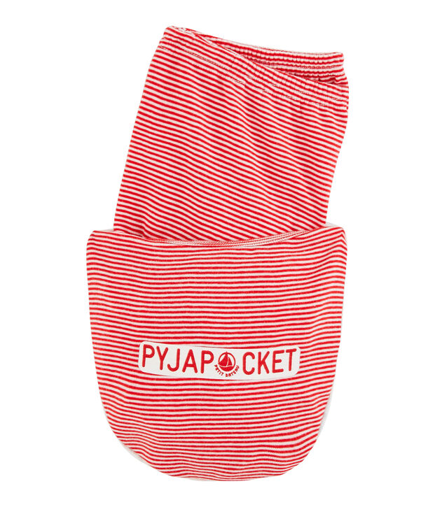 Pijama corto de punto para ni&ntilde;o blanco/multicolor