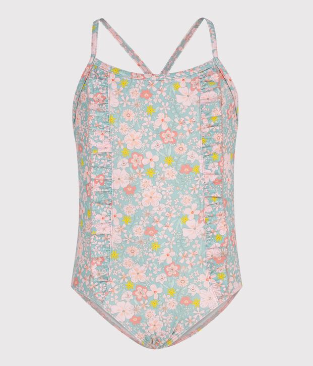 Ba&ntilde;ador infantil con flores azul/multicolor