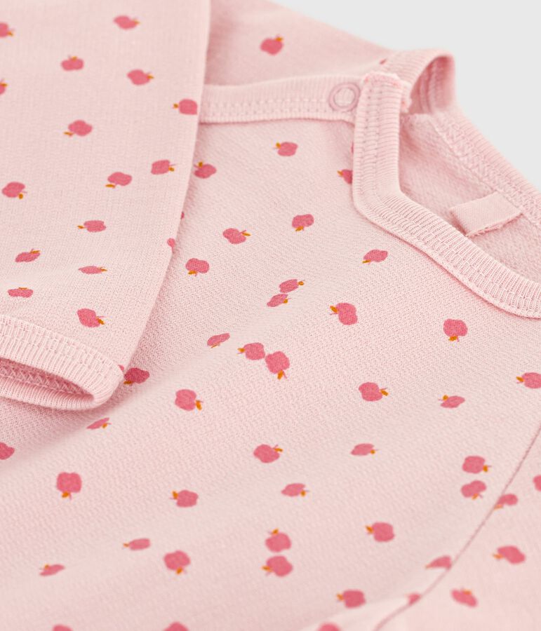 Pijama de felpa cepillada con estampado para beb&eacute; rosa/multicolor
