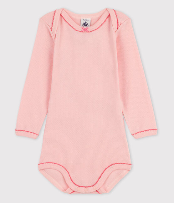 Bodi de manga larga para bebé niña rosa MINOIS