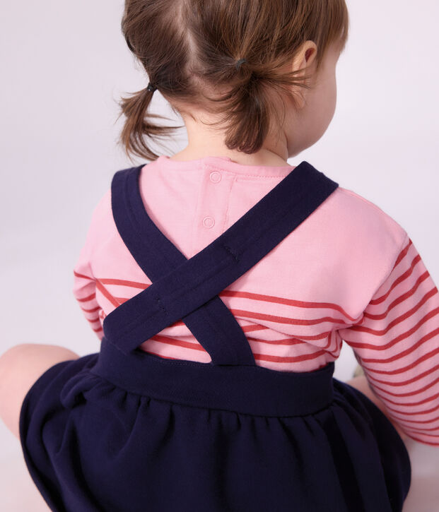 Vestido sin mangas de algod&oacute;n con bordado de corazones para beb&eacute; SOIR