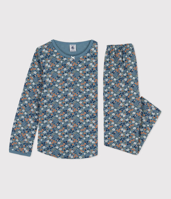 Pijama de algodón con flor para niña ROVER/ MULTICO