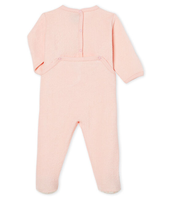 Pijama extra cálido de toalla de rizo afelpado para bebé niña rosa MINOIS