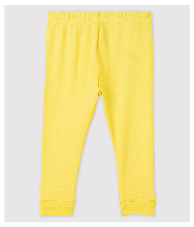 Leggings de algod&oacute;n de beb&eacute; amarillo