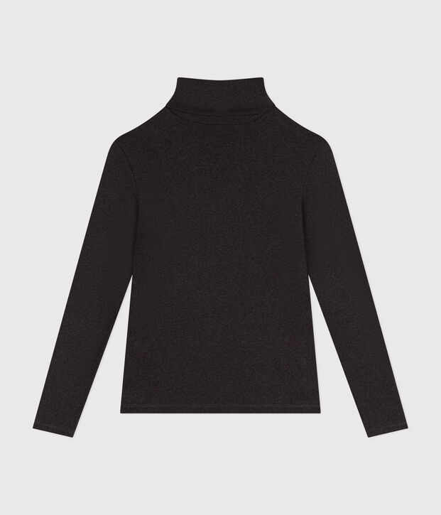 Camiseta L'Iconique de cuello vuelto de algod&oacute;n para mujer gris