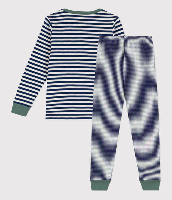 Pijama de túbico milrayas para niño/niña azul MEDIEVAL/ MONTELIMAR