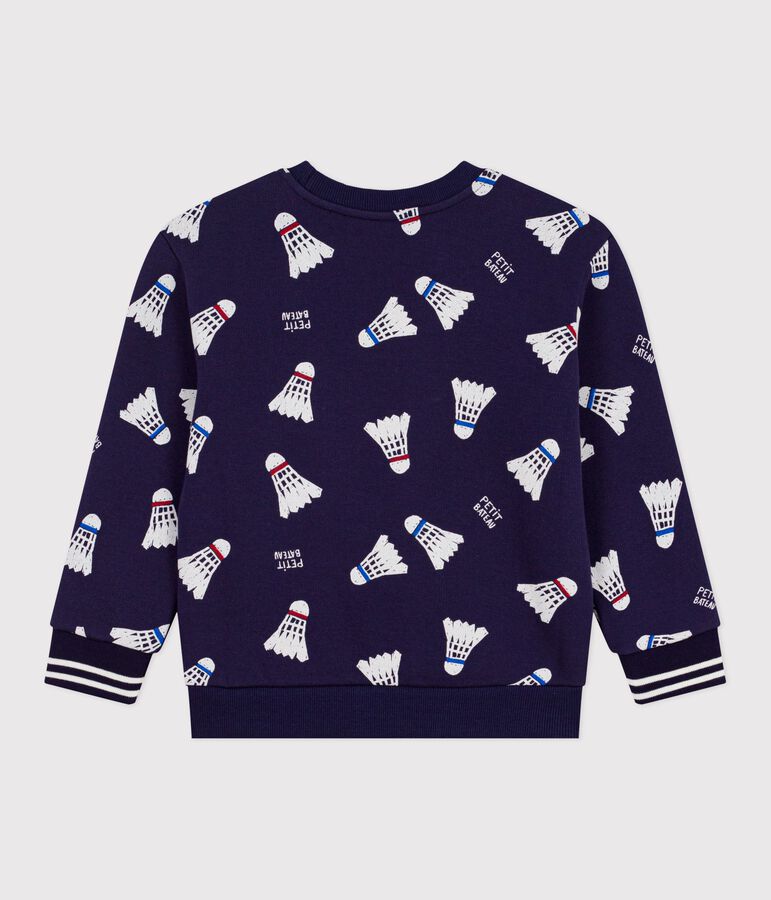 Sudadera infantil de algod&oacute;n con estampado azul/multicolor
