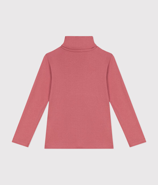 Camiseta de cuello alto de algodón para niño/a rosa ROSEWOOD