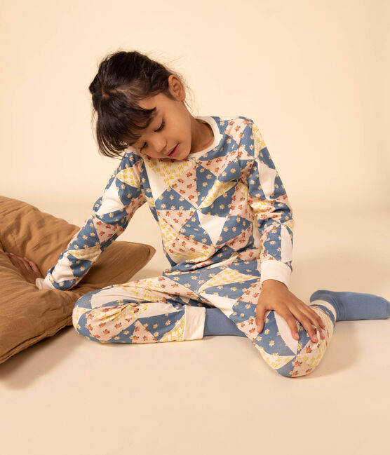 Pijama patchwork de algodón para niña blanco AVALANCHE/ MULTICO