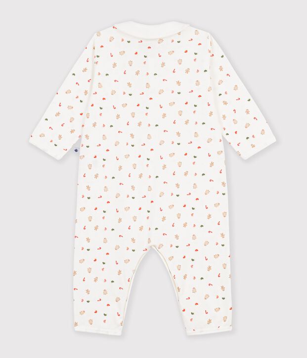 Pijama sin pies de algod&oacute;n estampado para beb&eacute; blanco/multicolor