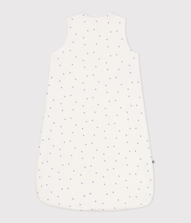 Saco de dormir para beb&eacute; en algod&oacute;n estampado TOG 1.5 blanco/azul
