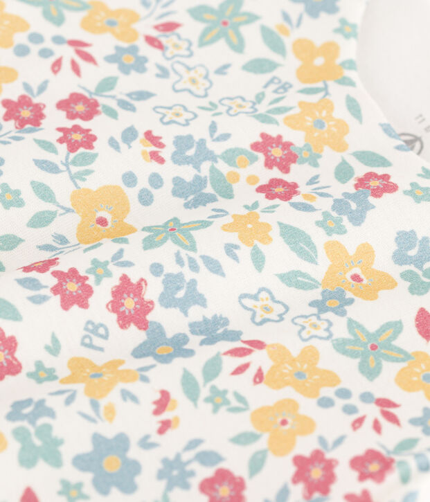 Saco de algod&oacute;n con flores TOG 2 blanco/multicolor