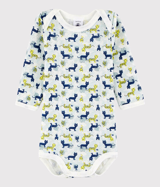 Bodi de manga larga de bebé niña/niño blanco MARSHMALLOW/blanco MULTICO