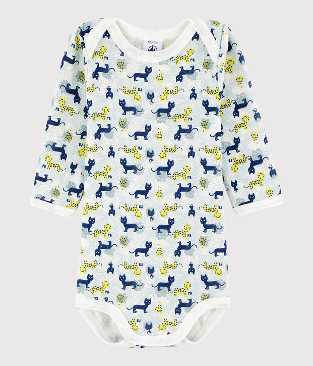 Bodi de manga larga de beb&eacute; ni&ntilde;a/ni&ntilde;o blanco/multicolor