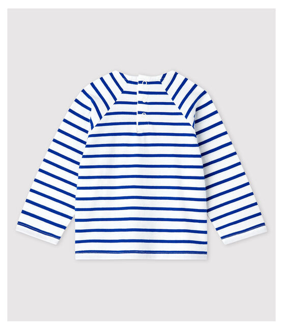 Marinera creativa de punto de bebé niño blanco MARSHMALLOW/azul SURF