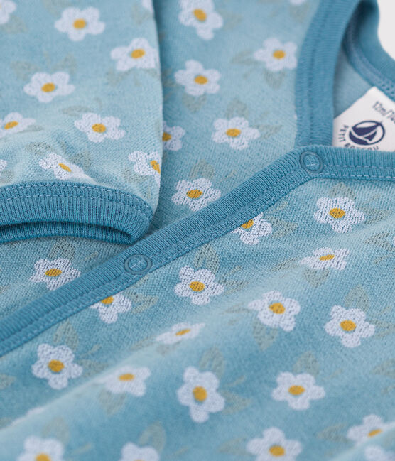 Pijama de terciopelo con flores para bebé POLOCHON/ MULTICO