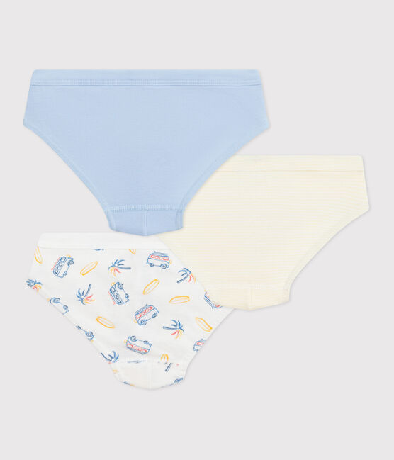 Juego de 3 slips infantiles de algodón con estampado de furgonetas variante 1