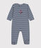 Pijama de túbico a rayas para bebé azul MEDIEVAL/ MONTELIMAR