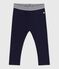 Jeggings lisos de algodón grueso para bebé azul SMOKING