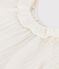 Blusa de gasa de algodón ecológico de bebé blanco MARSHMALLOW