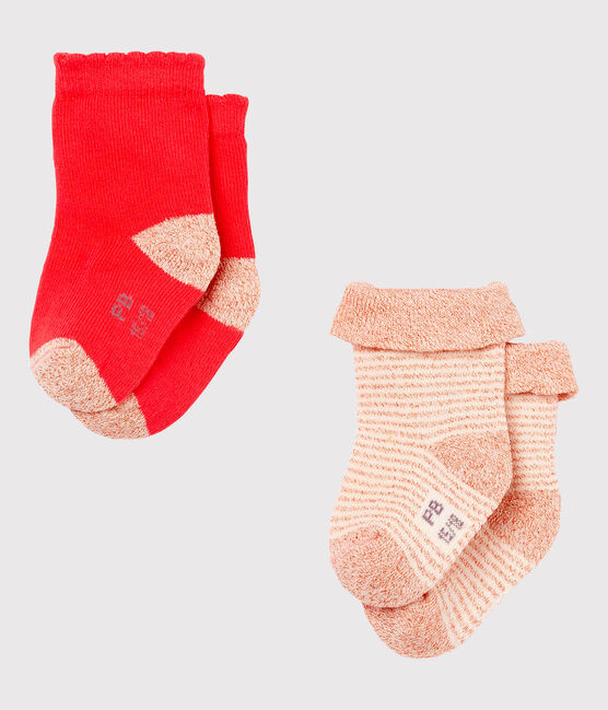 Lote de 2 pares de calcetines para bebé niña variante 2